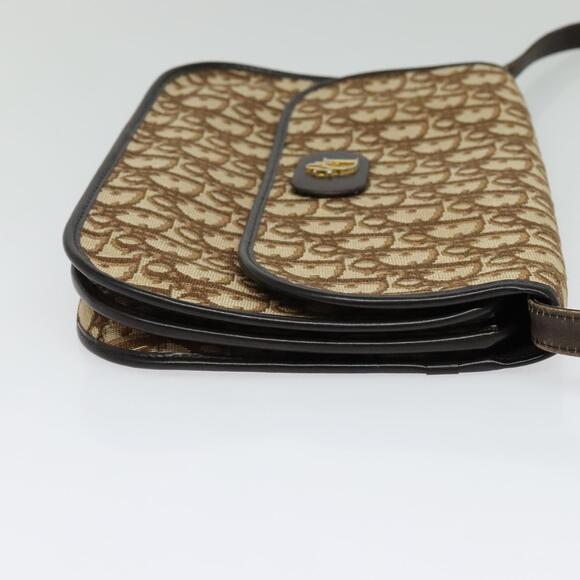 DIOR Trotter Canvas Shoulder Bag Brown Gold - Picture 5 of 12